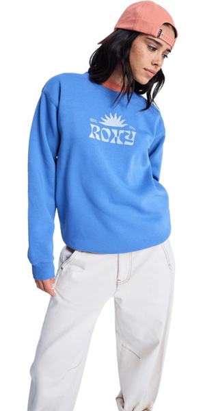 2026 Roxy Womens Surf Stoked Crew Brushed Vint Sweatshirt ERJFT05061 - Dutch Blue